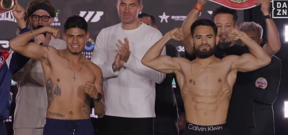 เอมานูเอล นาวาร์เรเต้ และ เอดูอาร์โด้ นูเญซ ชั่งน้ำหนักผ่านพิกัด 130 ปอนด์ทั้งคู่