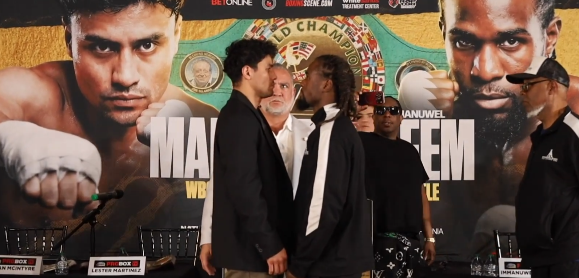 เลสเตอร์ มาร์ติเนซ และ อิมมานูเวล อาลีม ผ่านเกณฑ์ชั่งน้ำหนักใต้ 168 ปอนด์ พร้อมชิงแชมป์
