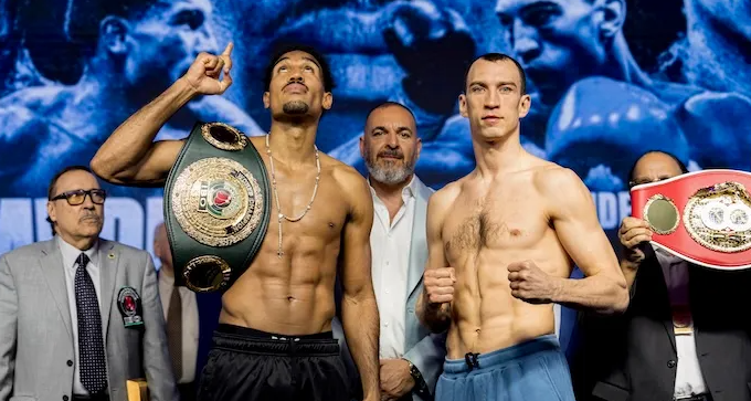ออสเลย์ส อิเกลเซียส และ พาเวล ซิลยากิน ชั่งน้ำหนักผ่าน พร้อมชิงแชมป์ IBF รุ่นซูเปอร์มิดเดิลเวต